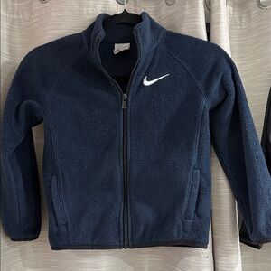 Nike Kids Navy Blue Fleece Jacket